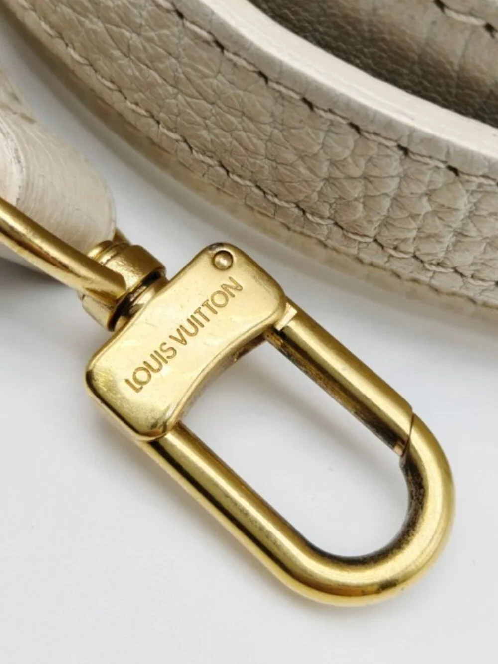 Louis Vuitton Mini Lin Monogram Jeanne MM Satchel White Canvas Shoulder Bag